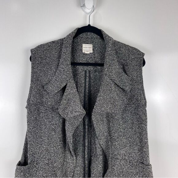 Melrose and Market Sleeveless Oversized Open Front Vest Gray Size Small - Picture 3 of 8